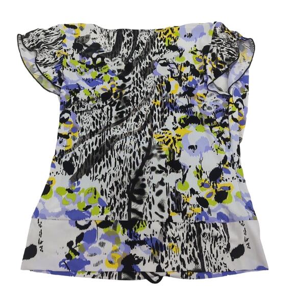 NWT IZ Byer California Polyester Blend Blouse Womens XL Floral - Picture 3 of 6